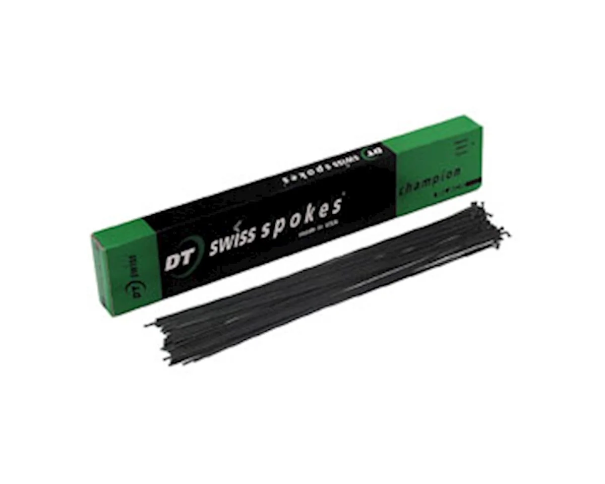 DT Swiss Champion Spokes (Black) (13g) (Box of 20) (298mm)